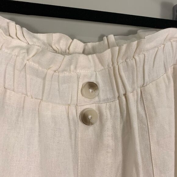 Sincerely Jules linen blend white elastic waist jogger pants size medium - Picture 6 of 12